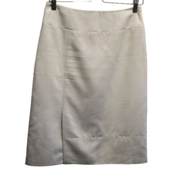 Halogen Dresses & Skirts - HALOGEN Micro Suede Beige Lined Slit Pencil Skirt Sz 6